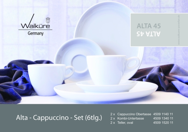 Cappuccino-Set 6 tlg. Alta Weiß