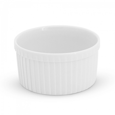 Crème Brûlée Form rund, 11cm Porzellan Weiß Walküre