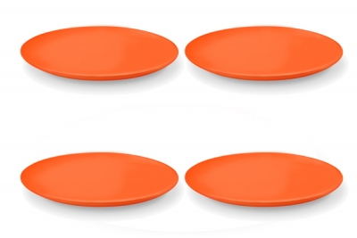 Friesland 4er-Set Speiseteller Happymix Orange